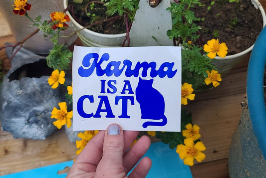 Karma inspired | Cat Vinyl Waterproof Decal | 3 5/8" x 2 7/8"